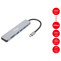 Equip Dock USB-C->HDMI.3xUSB3.0.SD/TF.100WPD 25cm si