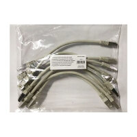 Equip Patchkabel Cat6A 10x/set S/FTP 2xRJ45 0.25m gr Plat.