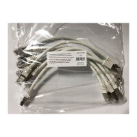 Equip Patchkabel Cat6A 10x/set S/FTP 2xRJ45 0.25m ws Plat.