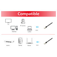 Equip Patchkabel Cat6A 10x/set S/FTP 2xRJ45 1.00m sw Plat.