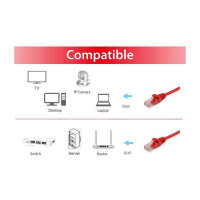 Equip Patchkabel Cat6 U/UTP 2xRJ45 0.15m rot Polybeutel