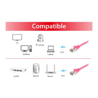 Equip Patchkabel Cat6 S/FTP 2xRJ45 1.50m pink LSZH Polybeutel