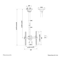 Neomounts NM-C440 - Klammer - Voll beweglich - für LCD-Display - Schwarz - Bildschirmgröße: 81.3-152.4 cm
