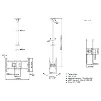 Equip Deckenhalterung 39"-75"/2TFT je 40kg 2Gelenke neig. sw lite Retail