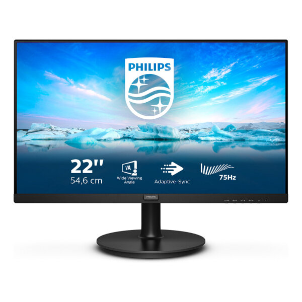 Philips 54.6cm (21.5") 222V8LA 16:09 HDMI+DP VA