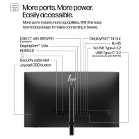 68,6cm/27" (2560x1440) HP 527pu 9E0G5AA 16:9 WQHD IPS 5ms 100Hz HDMI DisplayPort USB-C USB LAN VESA Black