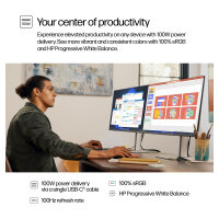 68,6cm/27" (2560x1440) HP 527pu 9E0G5AA 16:9 WQHD IPS 5ms 100Hz HDMI DisplayPort USB-C USB LAN VESA Black