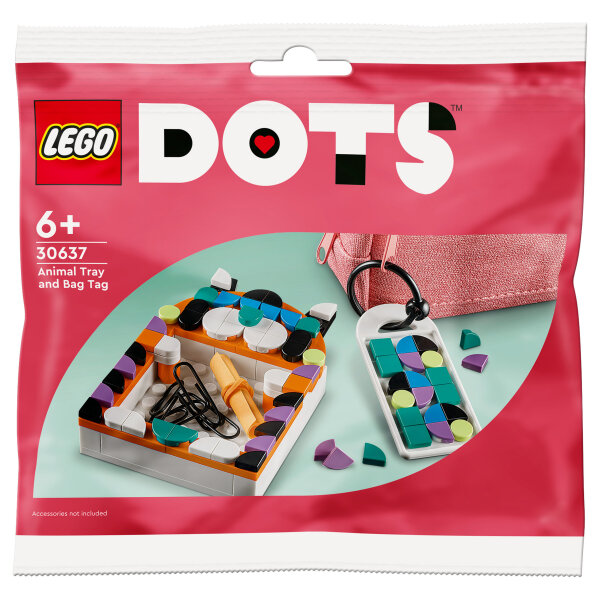 LEGO Dots Polybag-Tier-Ablageschale PolybagTierAblageschale & Taschenanhänger(30637)