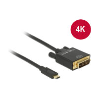 USB-C > DVI 24+1 (ST-ST) 2m 4K 30Hz DeLOCK Black
