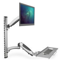 DIGITUS DA-90354 Wandhalterung für 1 Monitor + Tastaturhalterung 69cm 27" 8kg