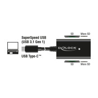 CardReader USB-C > 4 x Slots Delock