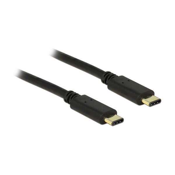 DeLock USB-C (ST-ST) 2m Anschlusskabel Schwarz