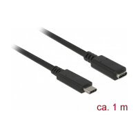 USB3.1 C > USB Type-C™ Buchse Verlängerung 1,0 m schwarz Delock
