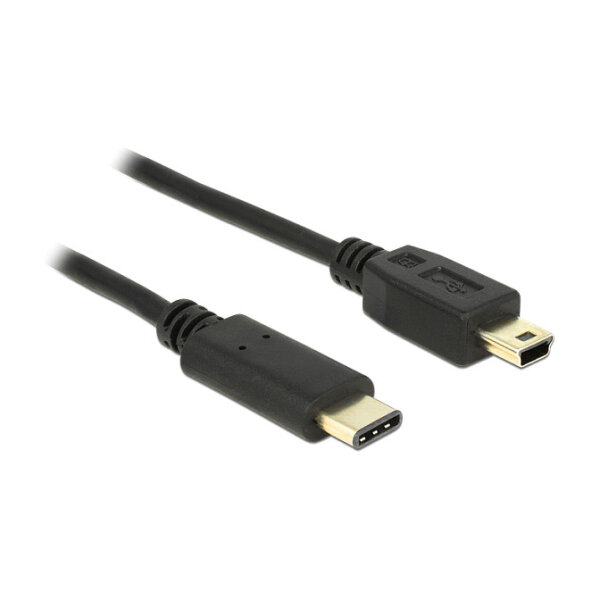 USB2.0 USB Type-C 2.0 Stecker > USB 2.0 Typ Mini-B Stecker 2,0 m schwarz Delock