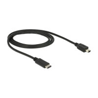 USB2.0 USB Type-C 2.0 Stecker > USB 2.0 Typ Mini-B Stecker 1,0 m schwarz Delock