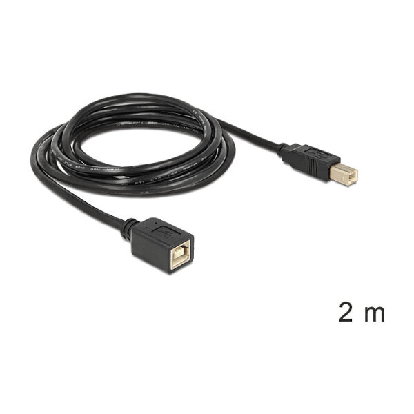 USB-Verlängerungskabel - USB Type B (W) bis USB Type B (M) - 2 m