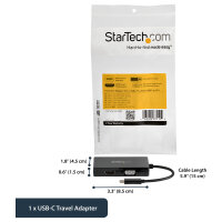 USB C > DVI StarTech.com CDPVGDVHDBP 3840 x 2160Pixel Schwarz USB-Grafikadapter