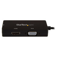 USB C > DVI StarTech.com CDPVGDVHDBP 3840 x 2160Pixel Schwarz USB-Grafikadapter