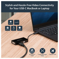 USB C > DVI StarTech.com CDPVGDVHDBP 3840 x 2160Pixel Schwarz USB-Grafikadapter