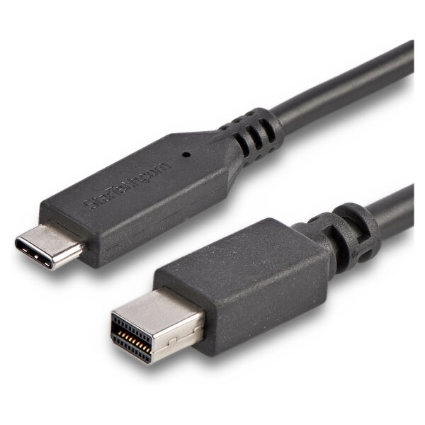 1,8m USB-C auf Mini DisplayPort Kabel - USB C zu mDP Kabel - 4K 60Hz - Schwarz