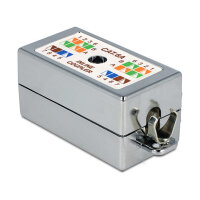 Mit dieser Kupplung von Delock können Sie zwei Netzwerkkabel auch ohne Stecker verbinden, um sie zu verlängern oder zu reparieren. Die LSA-Leiste