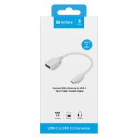 Adapter USB-C (ST) > USB-A (BU) Sandberg White
