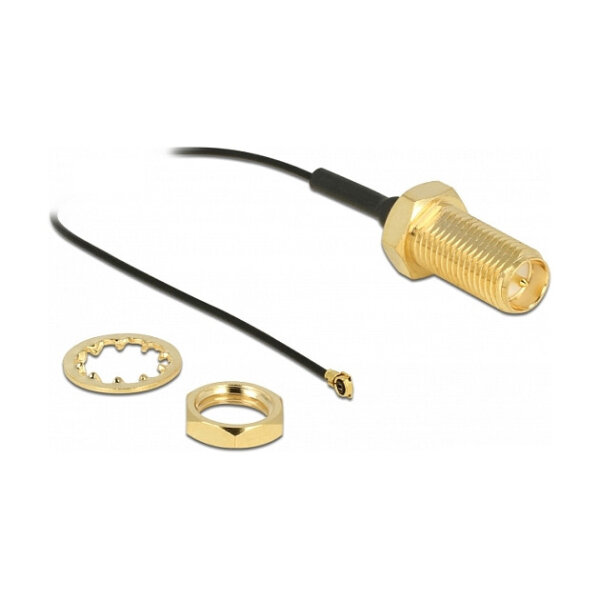 Delock Antennenkabel - 35 cm - Schwarz