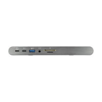 D DeLOCK Dockingstation 2xDisplayPort/HDMI/3xUSB3.2/RJ45 Ethernet/Audio/2xUSB-C Grey