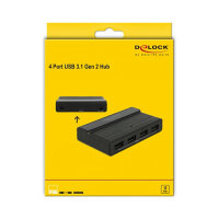 USB3.1 HUB 4Port DeLOCK Black