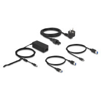 D DeLOCK Dockingstation 4xUSB3.2/2xDisplayPort 4K/RJ45 Ethernet/Audio Black
