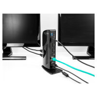 D DeLOCK Dockingstation 4xUSB3.2/2xDisplayPort 4K/RJ45 Ethernet/Audio Black