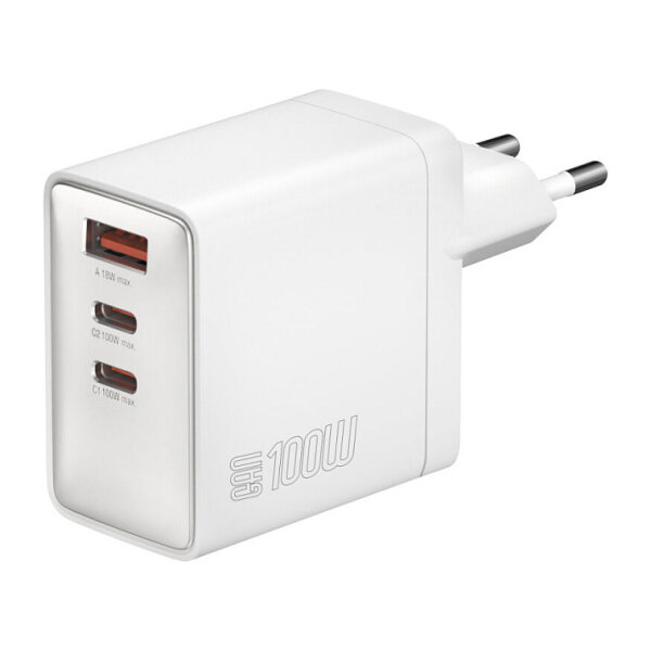 4smarts Netzladegert GaN Pocket 100W 2C+1A, weiss