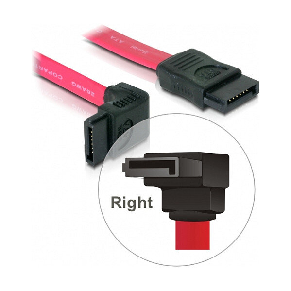 SATA 0,5m rot 90° DeLock
