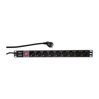 LogiLink 9-Fach Steckdosenleiste 19" 1HE mit 2m...