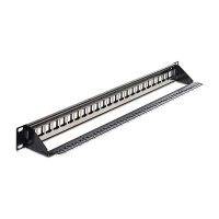 Patchpanel Delock 1HE 24 Keystone Ports