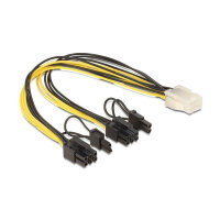 Inter. 6Pin PCIe Strom auf 2x 6+2 Pin (Bu - St)