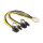 Inter. 6Pin PCIe Strom auf 2x 6+2 Pin (Bu - St)