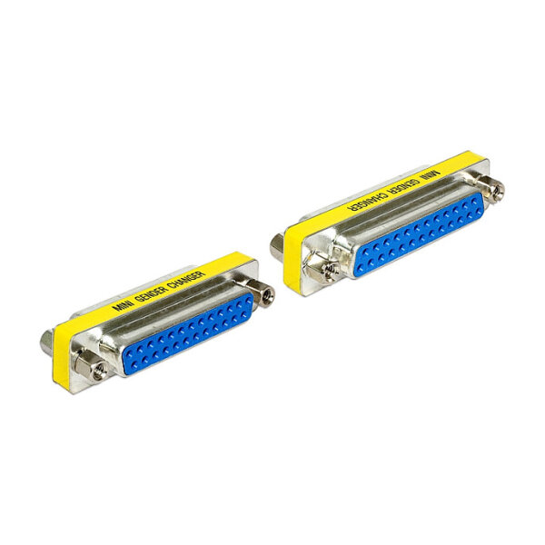 SER Delock 65483 Sub-D 25 Sub-D 25 Blau - Silber - Gelb Kabelschnittstellen-/adapter