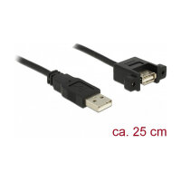 85462 0.25m USB A USB A Männlich Weiblich Schwarz...