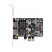 DeLock 2-Port RJ45 Gigabit LAN RTL8111 PCI Express-Karte