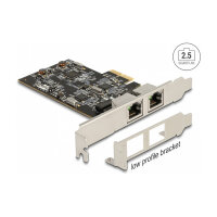 DeLock 2-Port RJ45 2,5 Gigabit LAN i225 2x PCI Express-Karte