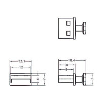 DeLock Staubschutz für USB Typ-A Buchse mit Griff 10-Pack Schwarz
