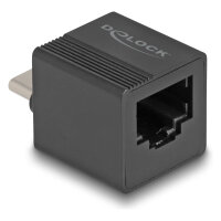 DeLock USB-C > Gigabit LAN RJ45 (ST-BU) Adapter Schwarz