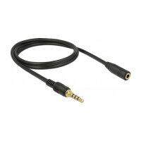 A Klinke 3,5mm 4 PIN Stecker 2m black