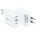 GoodConnections Charger 100W 3-Port 2xUSB-C/USB-A QC4.0 Weiß