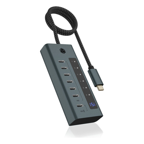 ICY BOX IB-HUB1457-C31 USB-C HUB 7-Port 7xUSB-C Display