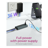 ICY BOX IB-HUB1457-C31 USB-C HUB 7-Port 7xUSB-C Display