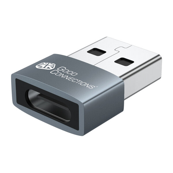 GoodConnections USB-A 2.0 > USB-C (ST-BU) Adapter Grau