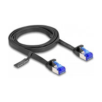 DeLock Patchkabel CAT6a RJ45 U/FTP Flachband 1m Schwarz