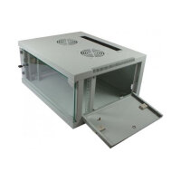 ALLNET Netzwerkschrank 19" 6HE 1-teilig T444/B541mm Lichtgrau SMQ-Serie